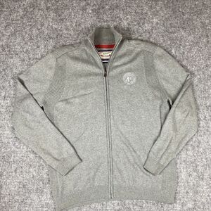 ESPRIT Sweater Men XL Gray Full Zip Custom Made 1968